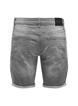Bermudes Only and Sons Sply gris pour homme.