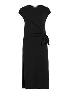 Robe Vila Vipompia noire  pour femme