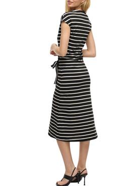 Robe Vila Vipompia à rayures noires pour femme