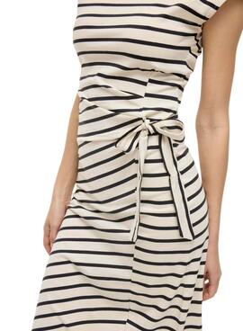 Robe Vila Vipompia à rayures blanches pour femme