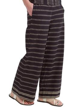 Pantalon Vila Visavila estampado noir pour femme