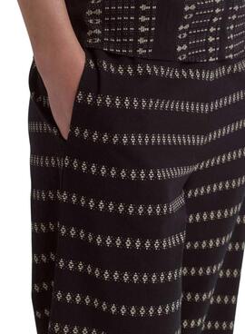Pantalon Vila Visavila estampado noir pour femme