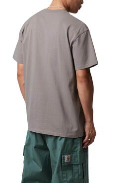 T-shirt Carhartt American Script grise pour homme