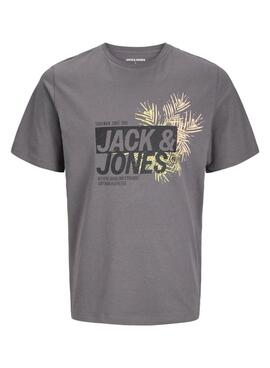 T-shirt Jack and Jones Jaxon gris pour homme