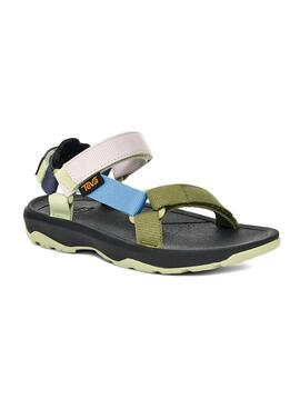 Sandales Teva Hurricane vertes pour garçons et filles