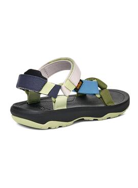 Sandales Teva Hurricane vertes pour garçons et filles