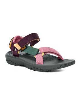 Sandales Teva Hurricane vertes et roses pour fille