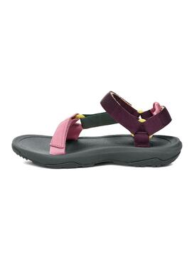 Sandales Teva Hurricane vertes et roses pour fille