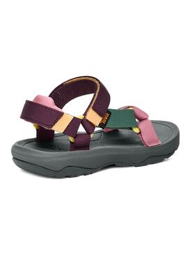 Sandales Teva Hurricane vertes et roses pour fille