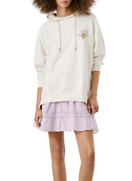 Sweatshirt Pepe Jeans Angy blanc pour femme