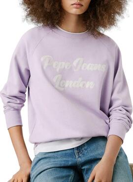 Sweatshirt Pepe Jeans Alison violet pour femme