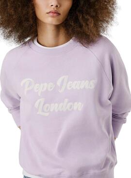 Sweatshirt Pepe Jeans Alison violet pour femme