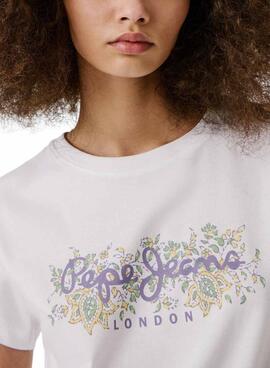 T-shirt Pepe Jeans Ava blanc pour femme
