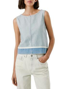 Haut Pepe Jeans Bowie denim pour femme