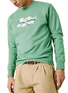 Sweatshirt Pepe Jeans Milton verte pour homme