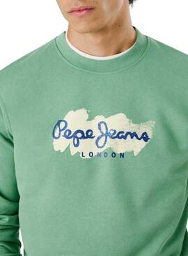 Sweatshirt Pepe Jeans Milton verte pour homme