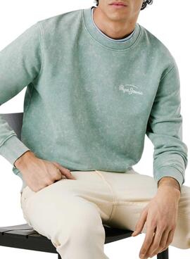 Sweat Pepe Jeans Terrel vert pour homme