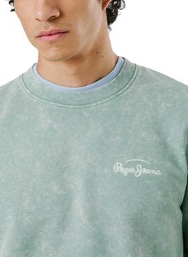 Sweat Pepe Jeans Terrel vert pour homme