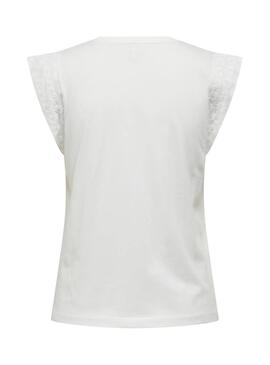 T-shirt Only Henriette blanc pour femme