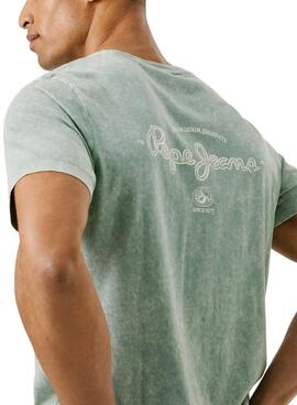 T-shirt Pepe Jeans Terell verte pour homme
