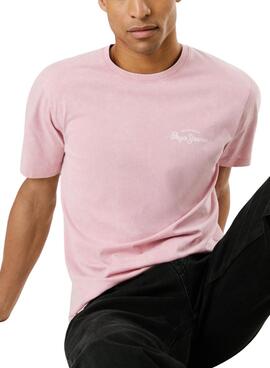T-shirt Pepe Jeans Terell rose pour homme