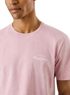 T-shirt Pepe Jeans Terell rose pour homme