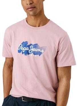 T-shirt Pepe Jeans Milton rose pour homme