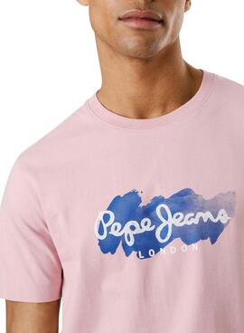 T-shirt Pepe Jeans Milton rose pour homme