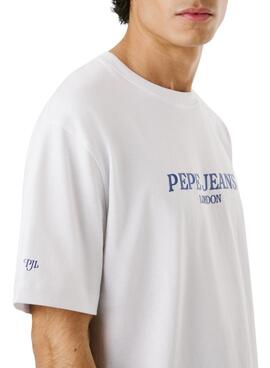 T-shirt Pepe Jeans Tadeo blanc pour homme