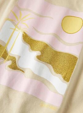 T-shirt Name It Jekan beige pour fille
