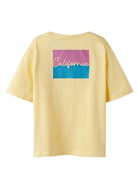 T-shirt Name It Jassa jaune pour fille