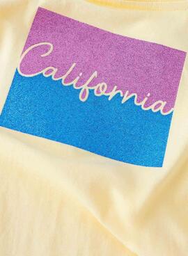 T-shirt Name It Jassa jaune pour fille