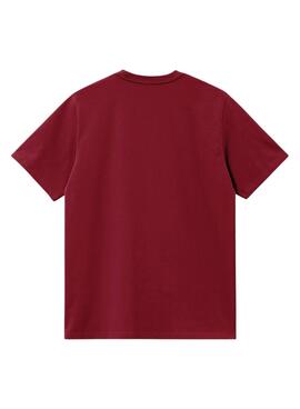 T-shirt Carhartt Chase grenat pour homme