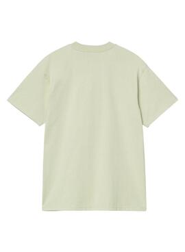 T-shirt Carhartt American Script verde pour homme