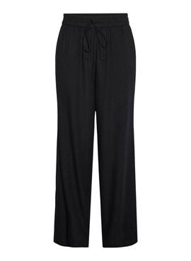 Pantalon Pieces Pia Wide noir pour femme