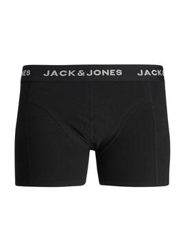Paquet de boxer Jack and Jones Solid noir pour homme