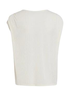 T-shirt Vila Vialexis blanc pour femme.