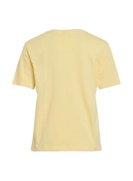 T-shirt Vila Visybil jaune pour femme