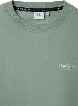 Sweatshirt Pepe Jeans Luke verte pour garçon