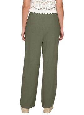 Pantalon Only Siesta vert pour femme