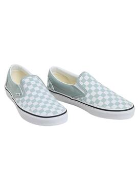 Chaussures Vans Classic Slip-On turquoise pour femme.
