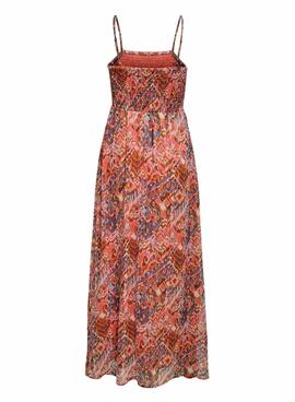 Robe Only Elena corail pour femme