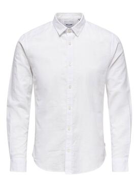 Chemise blanc pour homme Only and Sons Caiden