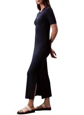 Robe midi noire Calvin Klein Jeans pour femme
