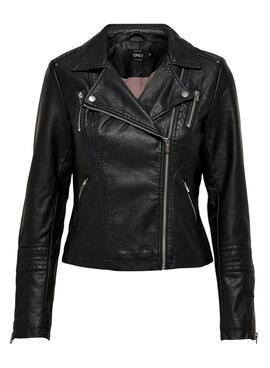 Veste en similicuir noir pour femme Only Gemma