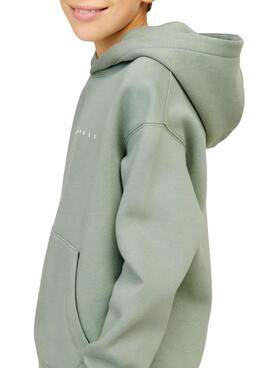 Sweat à capuche Jack and Jones Star vert pour enfant