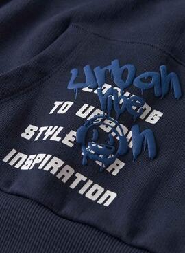 Sweat à capuche Name It Lucian bleu marine pour garçon