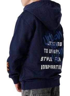Sweat à capuche Name It Lucian bleu marine pour garçon