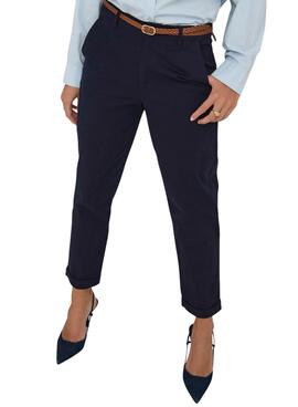 Pantalon Only Sax bleu marine pour femme