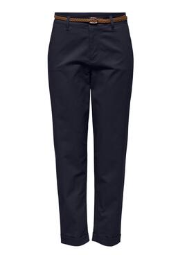 Pantalon Only Sax bleu marine pour femme